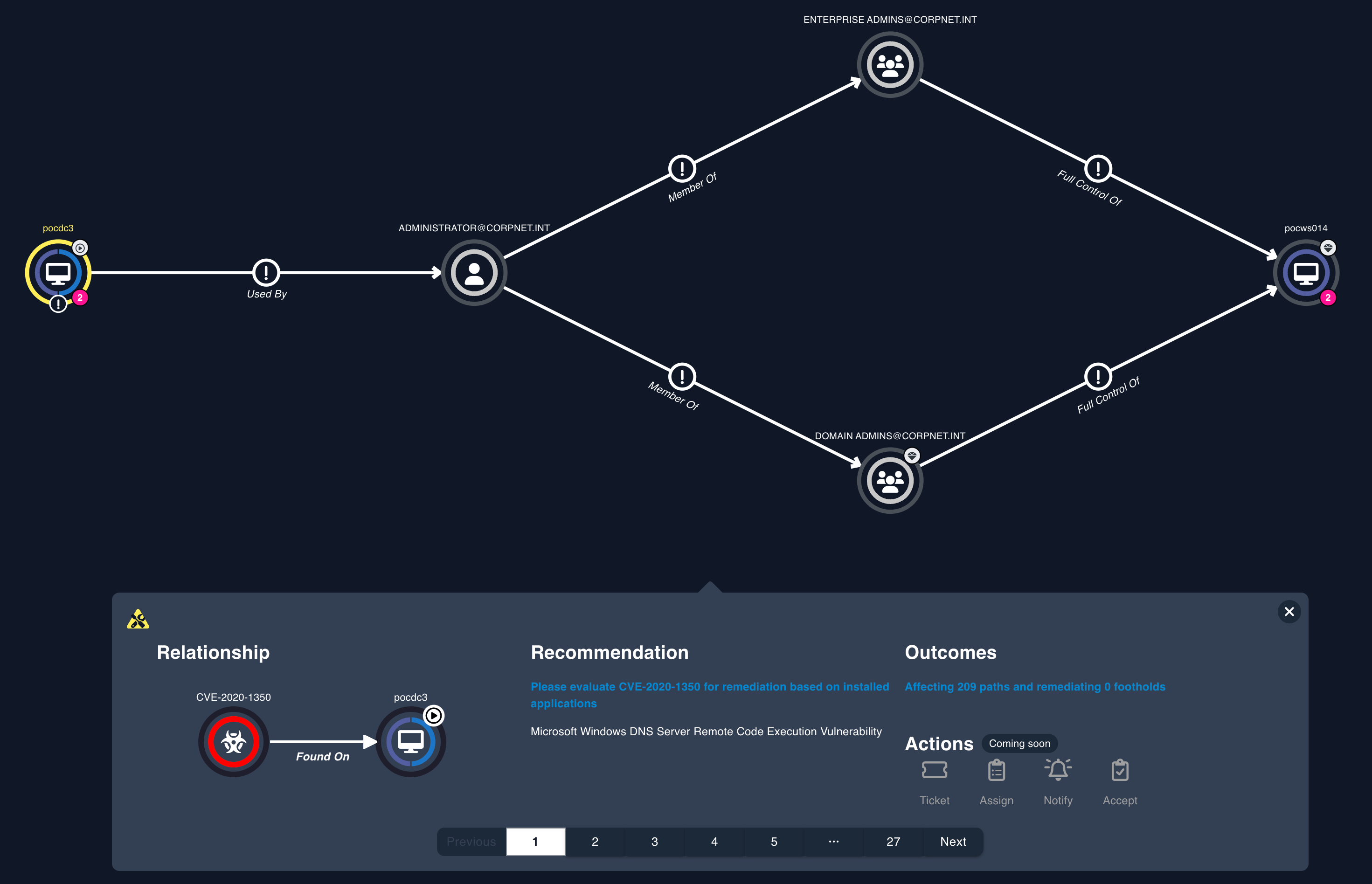 Attack Path to Critical Asset